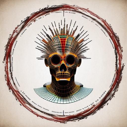 Surreal Psychedelic Human Figure in 3D