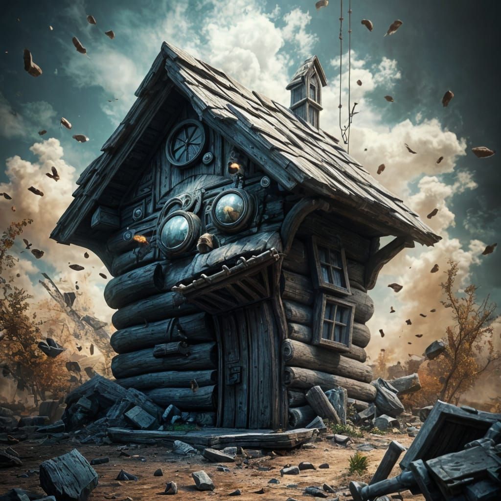 Fantastical Home with a Sick Face in Deep Color