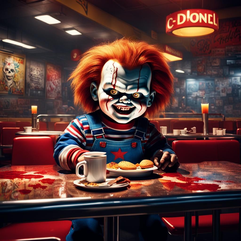 Chucky's Breakfast: A Dark Fantasy Concept Art