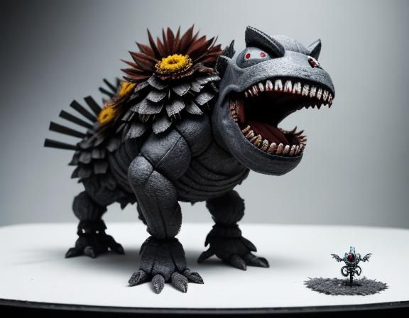 Shy Metal Monster Offers Flower: Stop Motion