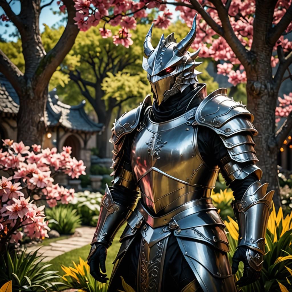 Armored Dragon Knight with Advanced Visual Effects