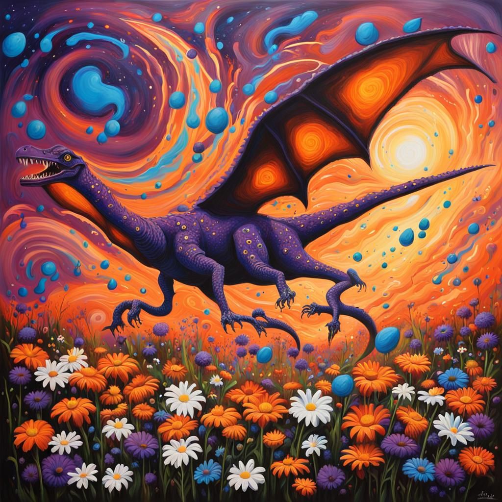 Daisy Pterodactyl's Flight: Graffiti Style Apocalypse