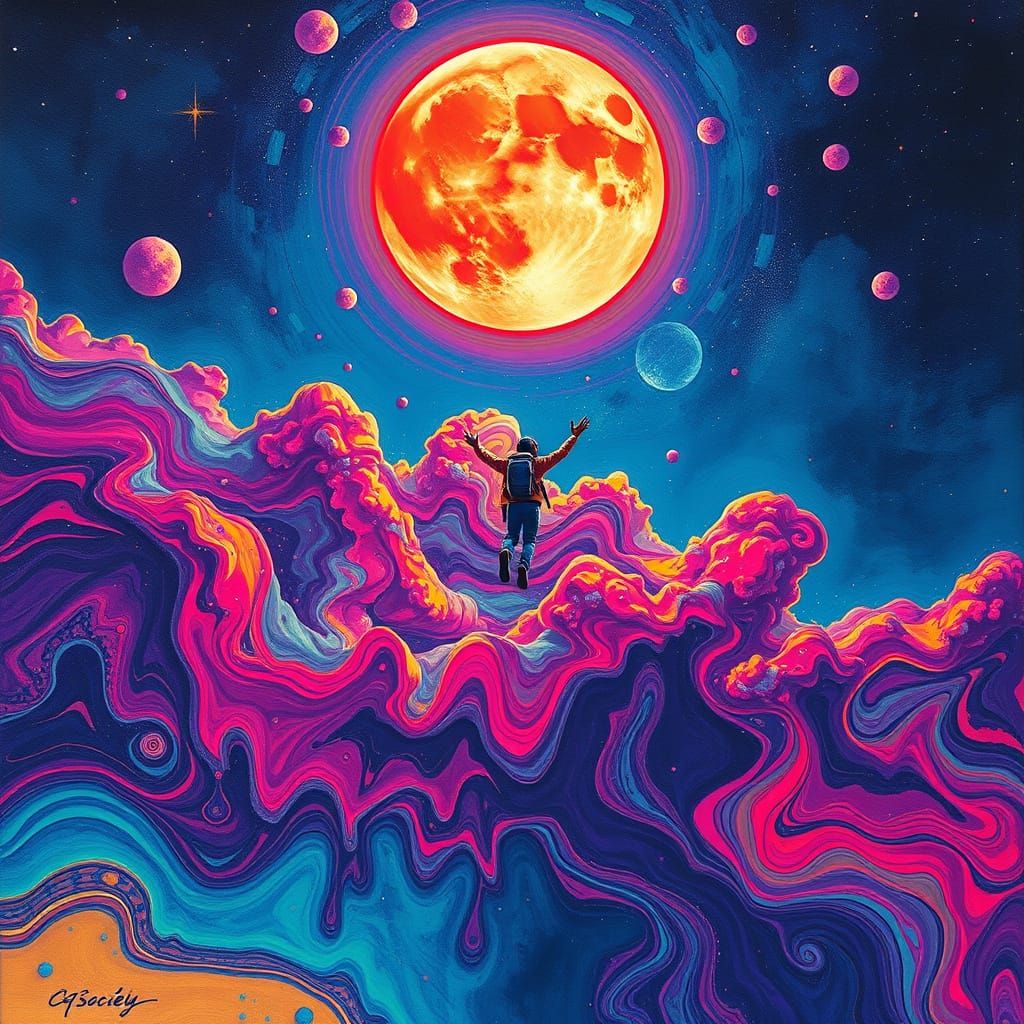 Cosmic Flight from the Red Moon