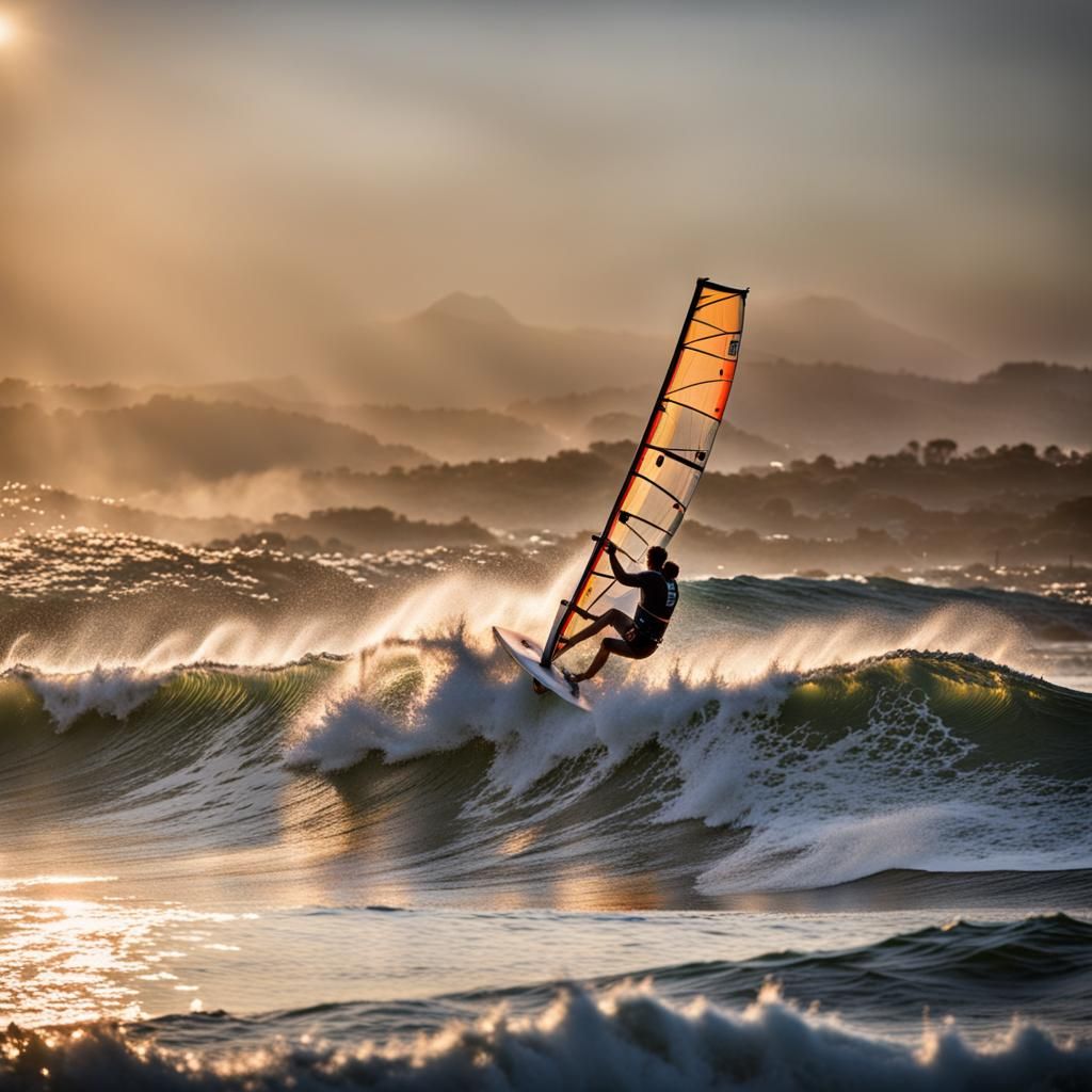 Windsurfer at Sunset: Professional Photography