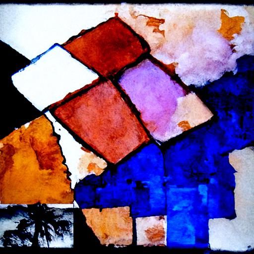 Abstract Fractal Art Inspired by Mondrian