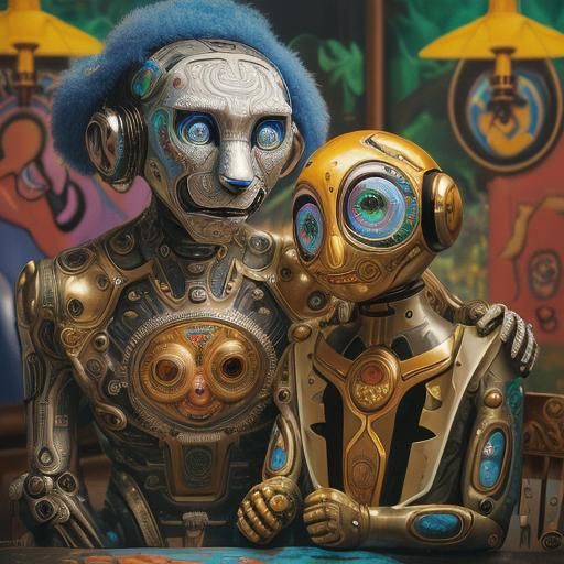 Robot Benjamin Visits Zoo in Surreal Style