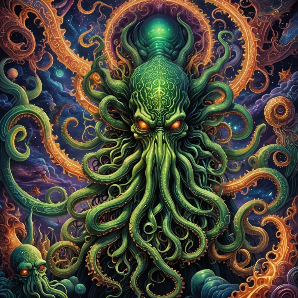 Cthulhu's Dream: A Visionary, Surreal Illustration