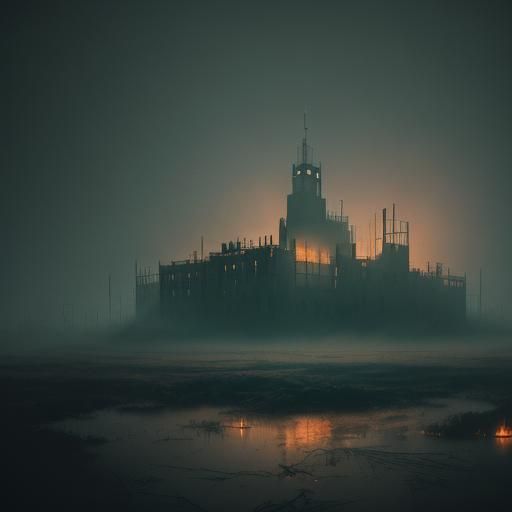 Ethereal Skeletal Spirit in Abandoned Hospital