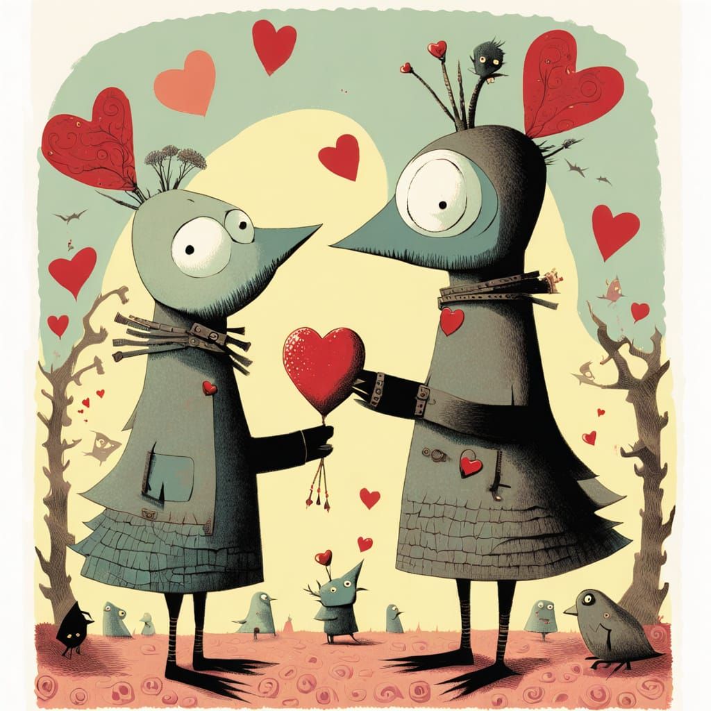 Whimsical Valentine's Day Celebration in Quirky Style