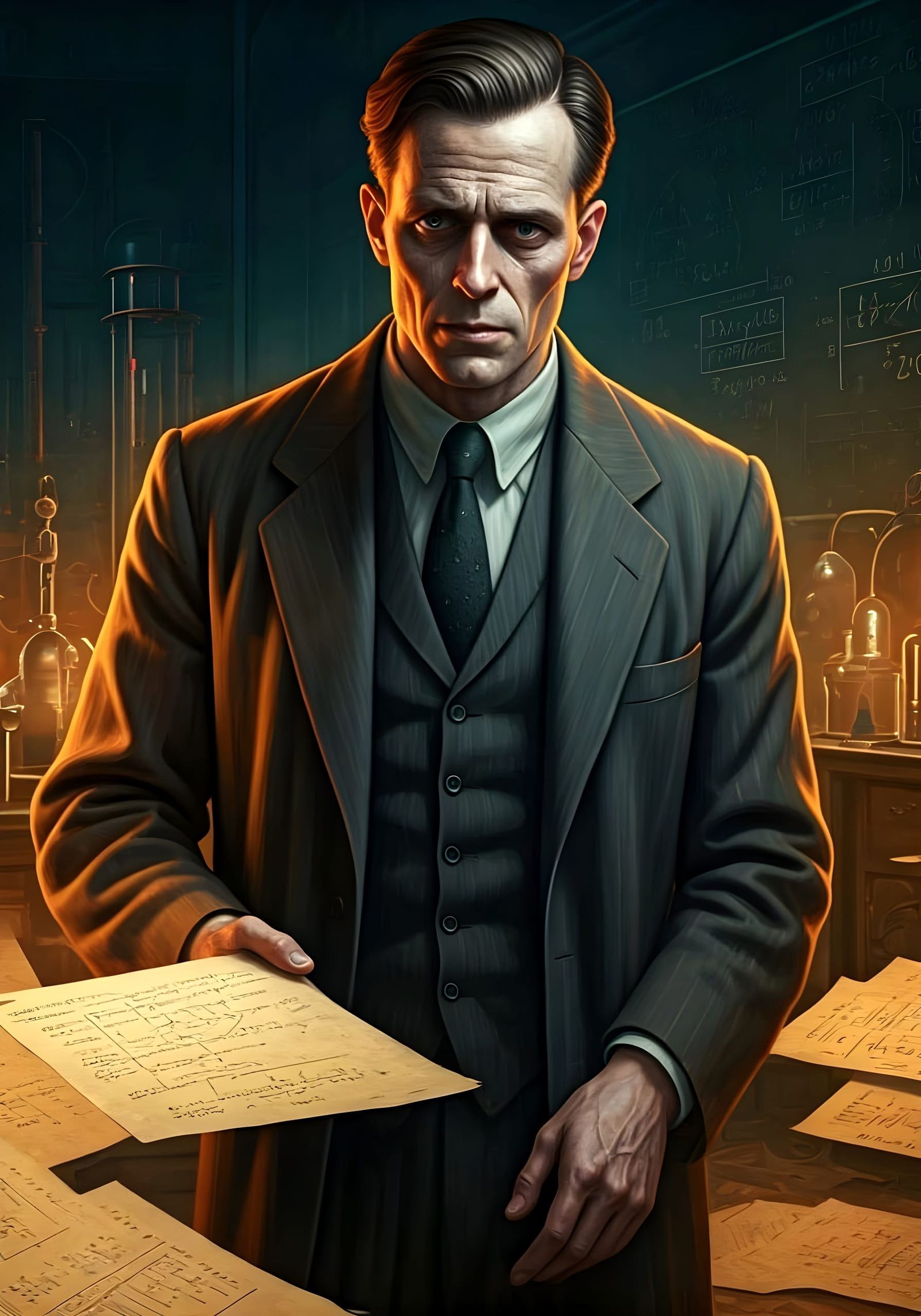 Mid-Century Nuclear Physicist Contemplates Atomic Bomb