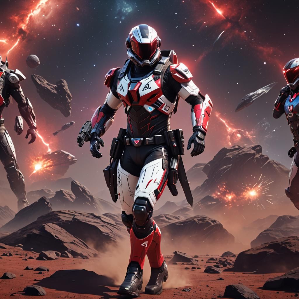 Space Patrol Delta Ranger in 3D Cinematic Style