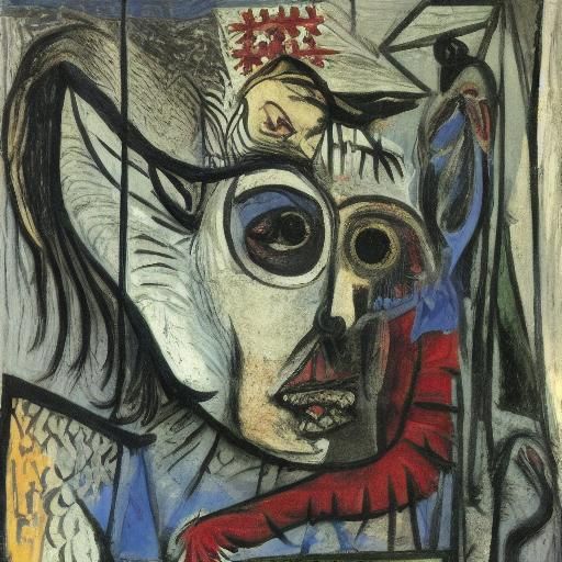 Ghoul's Descent: Surreal Abandonment in the Night