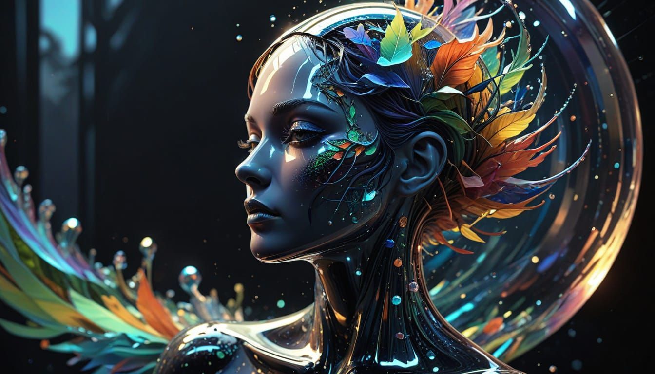 Prismatic Light on Womanhood: A Digital Art Piece