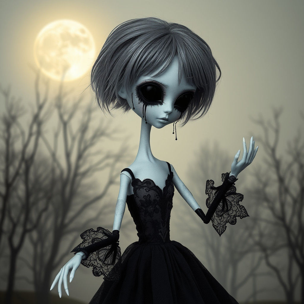 Gothic Monster High Doll Dancing in Moonlight