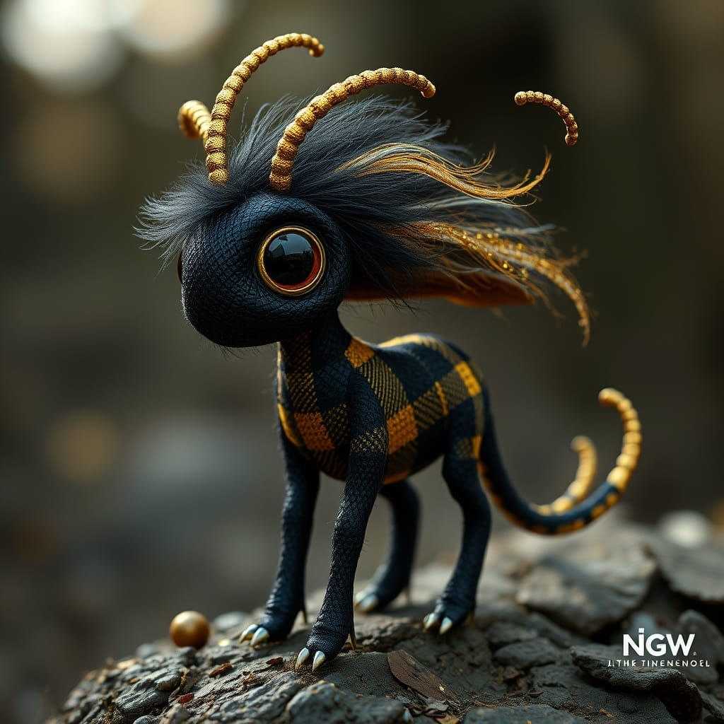 Regal Plaid Wisp in Golden Hues