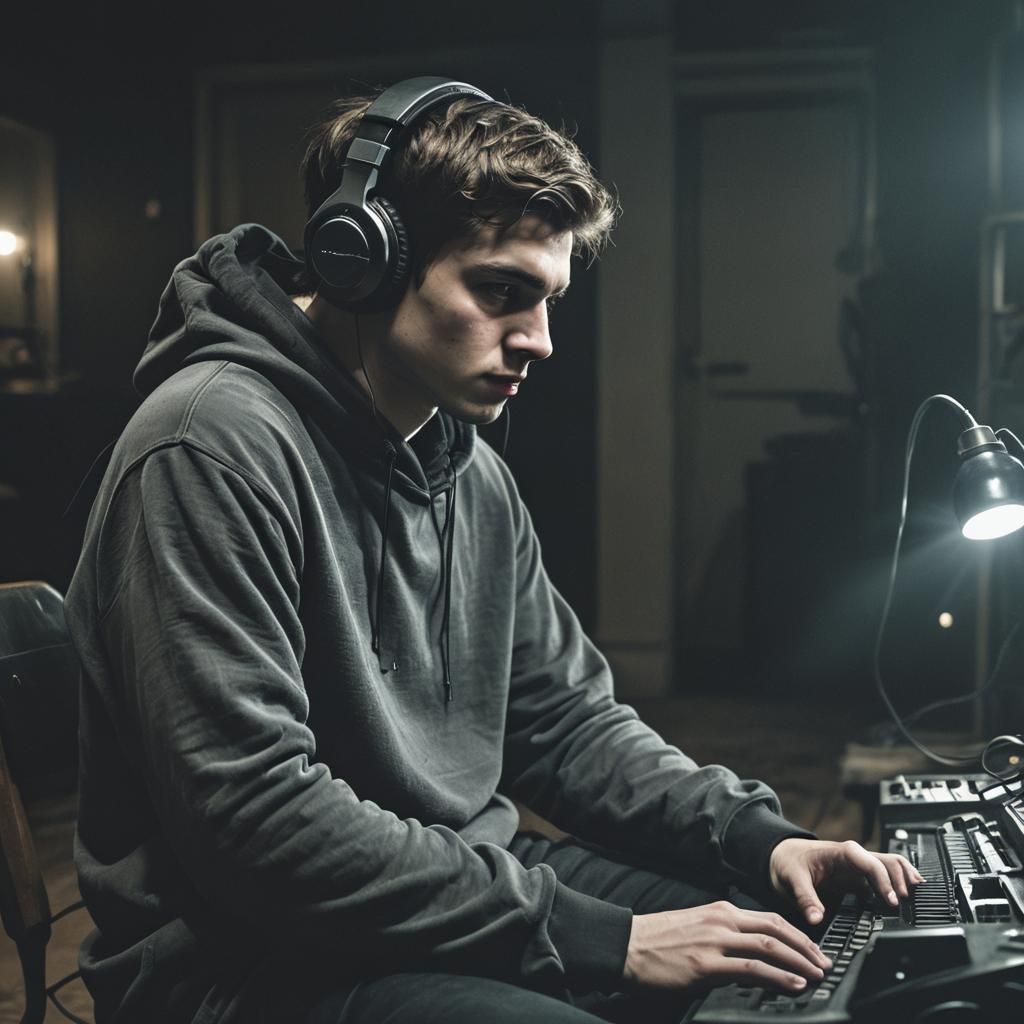 Eerie Dark Horror: Man in Abandoned Room