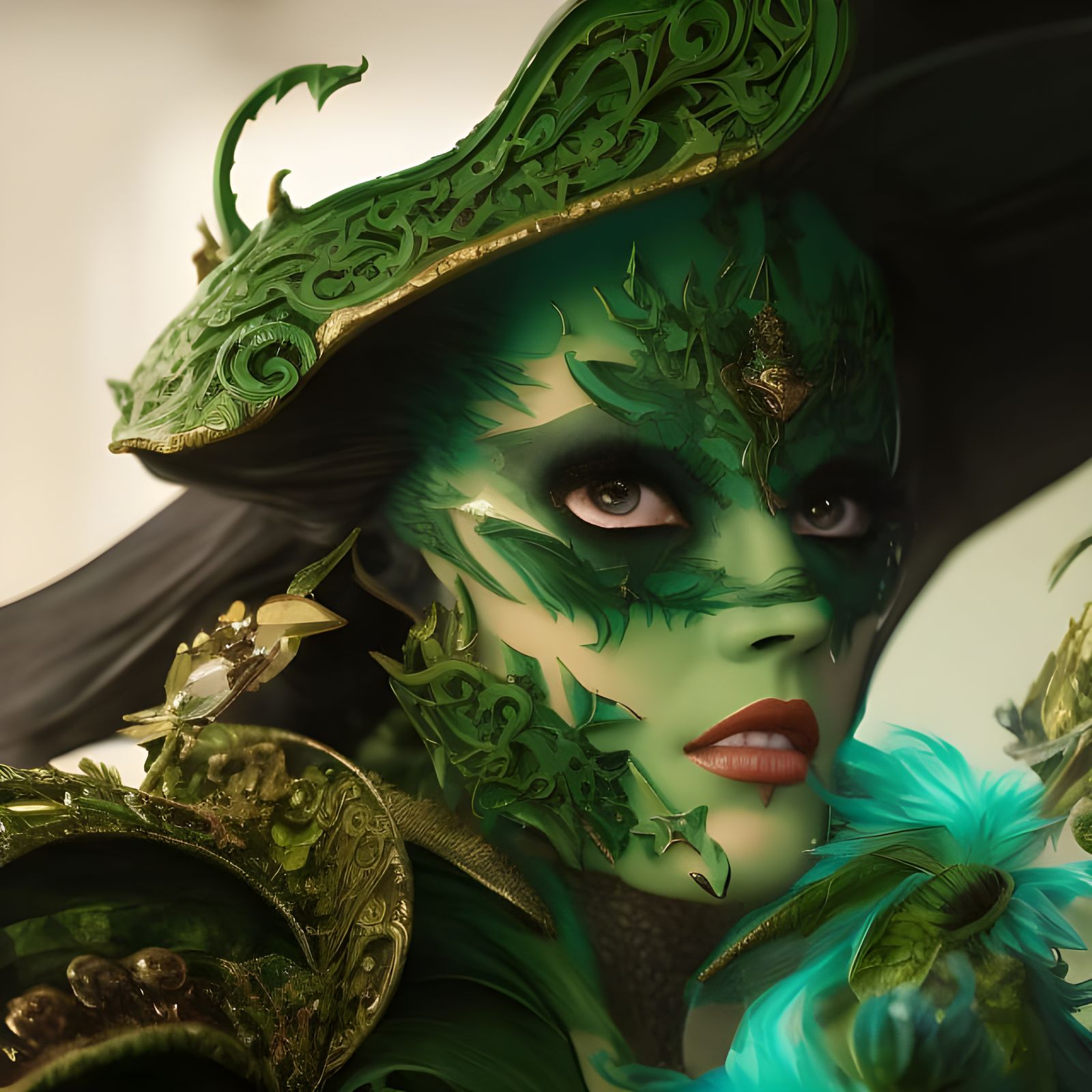 Green Witch Tests Her Skills: A Rococo Vision