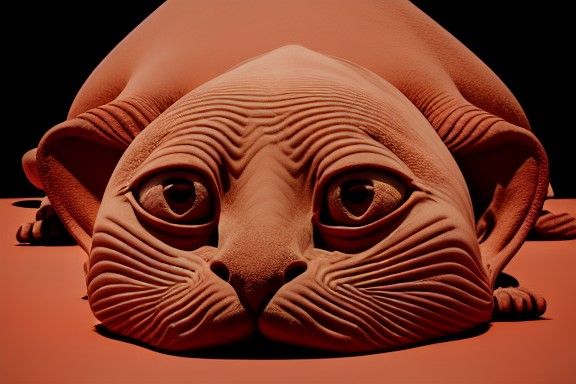 Terracotta Sphinx Cat