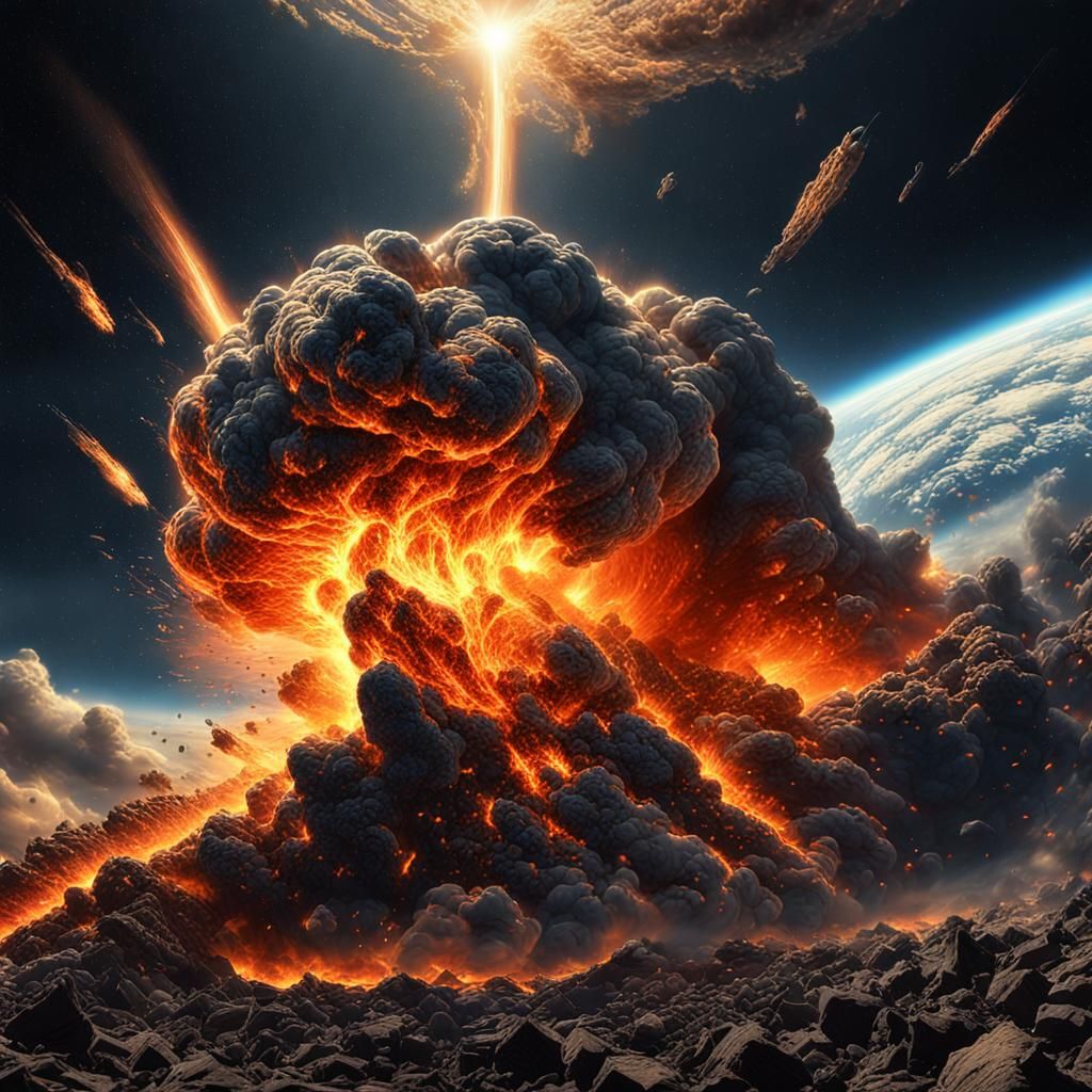 Massive Comet Hurtles Towards Earth in Fiery Cinematic Scene