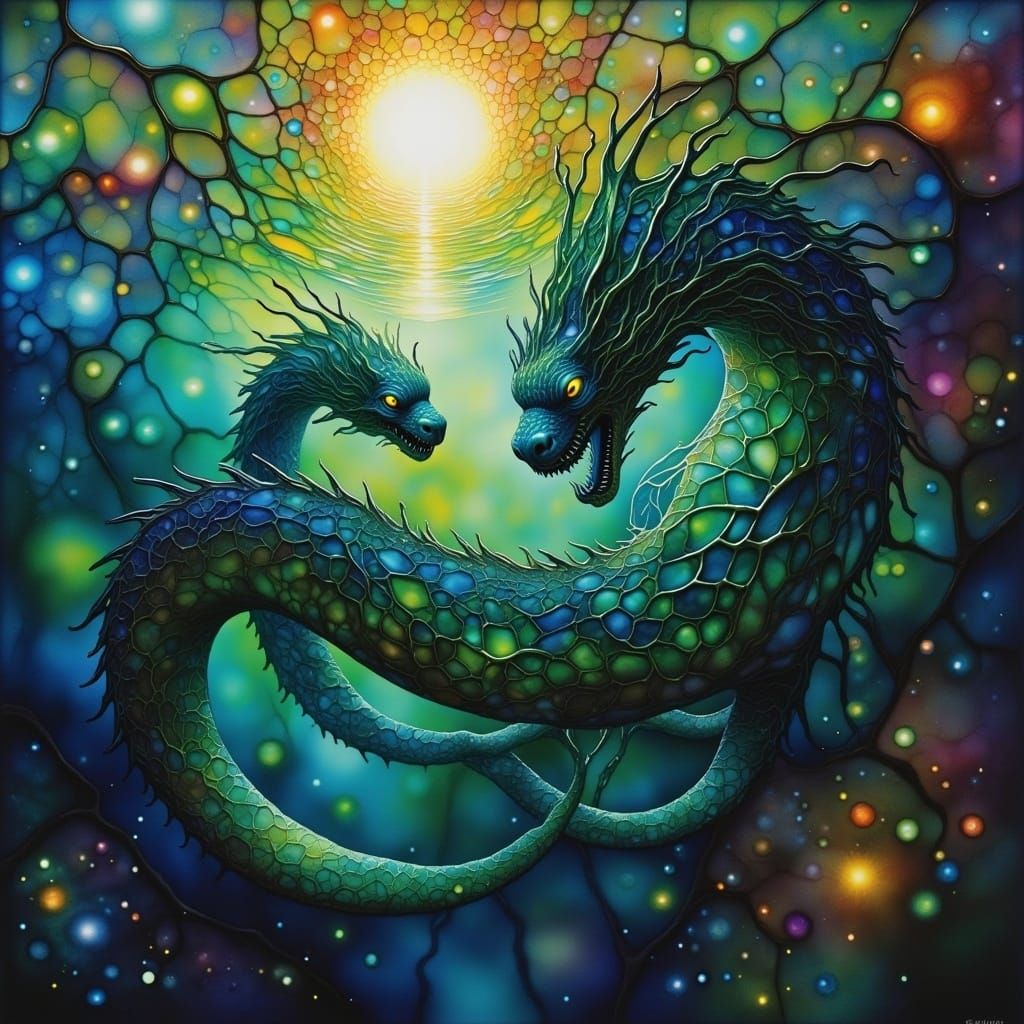 Loch Ness Monster in Hyperkraximalismus Style