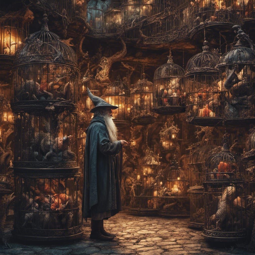 Medieval Wizard and Dragon Market