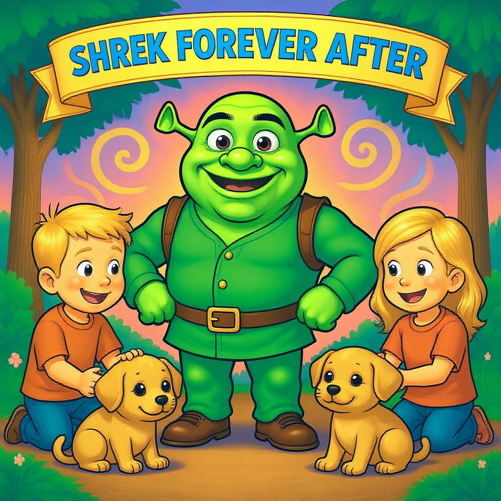 Shrek in Pop Art Comic Style