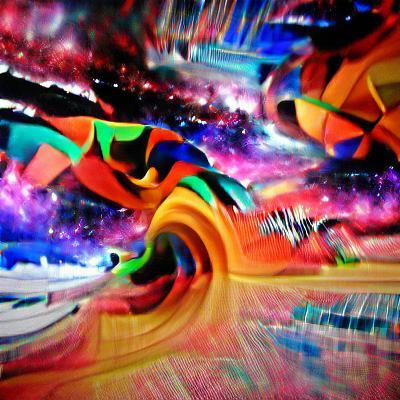 Abstract Trippy Space Art: Limitless Time