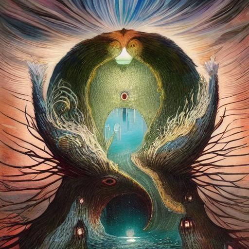 Whimsical Moonlit Dreamscapes in Vibrant Colors