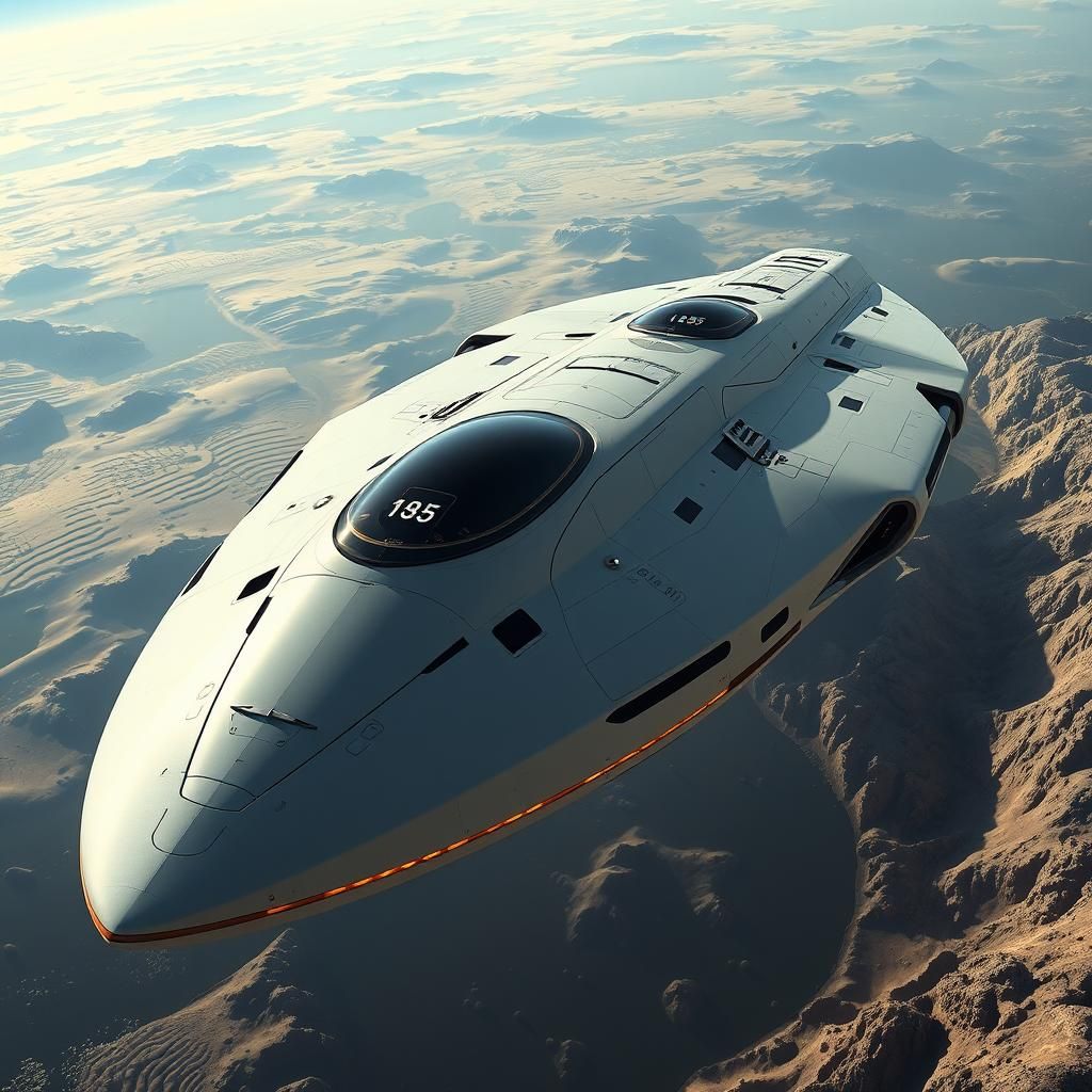 Sleek Futuristic Spaceship Design