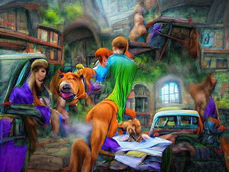 Scooby-Doo in Detailed Renaissance Cartoon