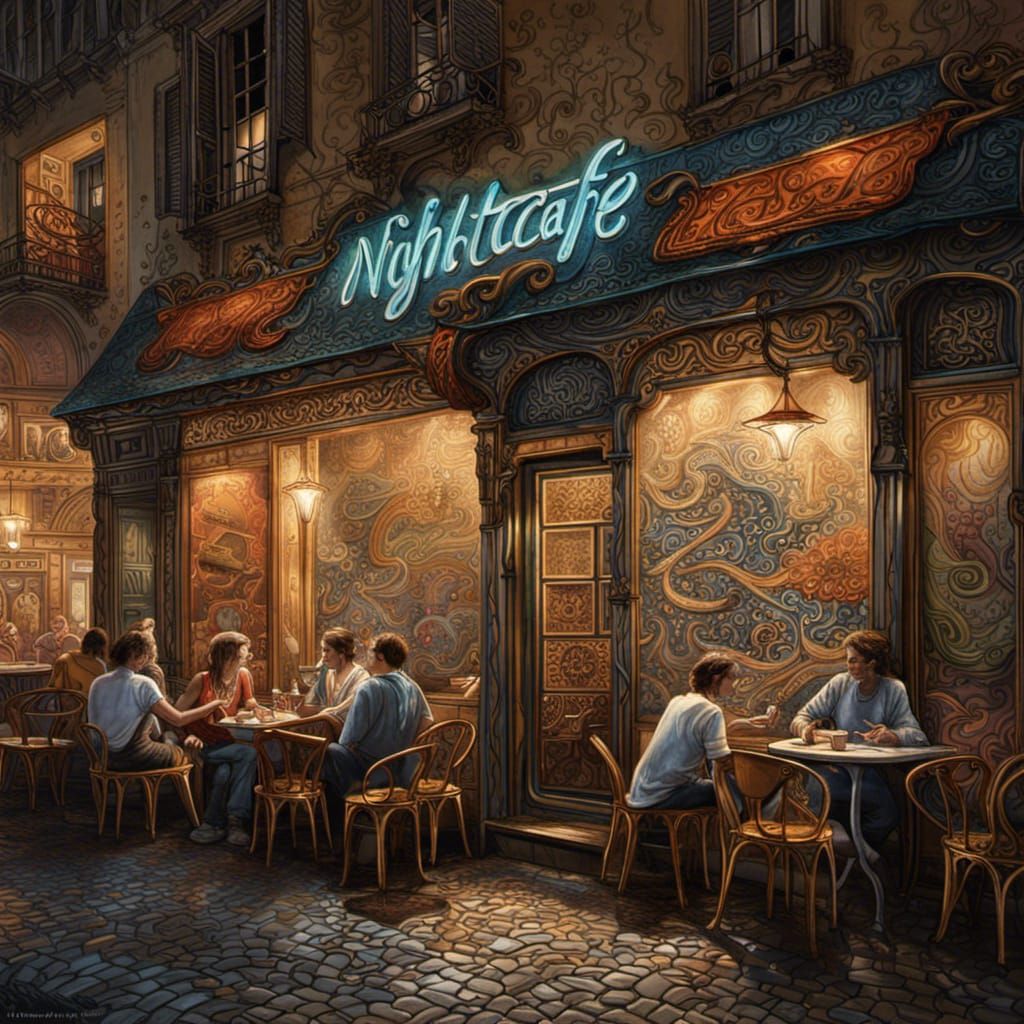 Nightcafé Calligraphy Art Gallery in Detailed Matte Painting