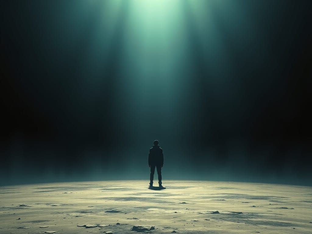 Epic Anime Figure in Atmospheric Environment