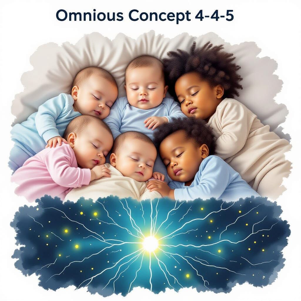 Ominous Glowing Light Over Sleeping Babies