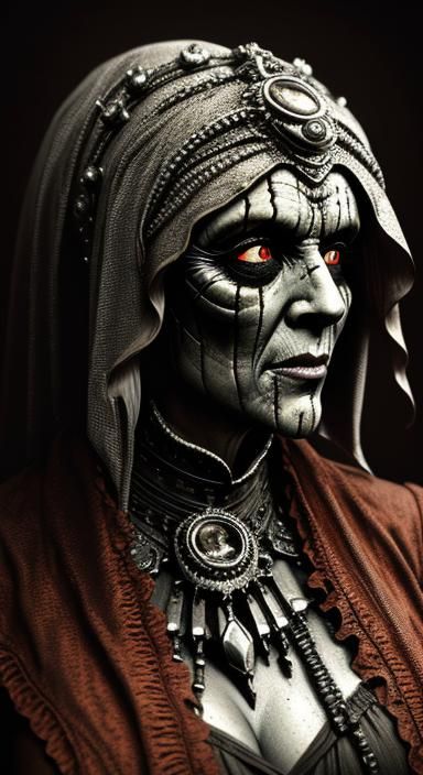 Post-Apocalyptic Lady Portrait in Academic Art Style