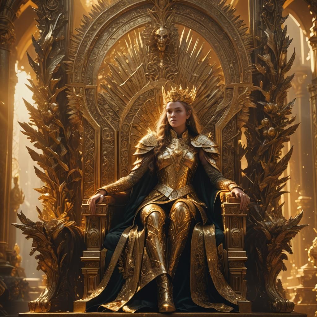 Archfey on Golden Throne in Golden Sunlight