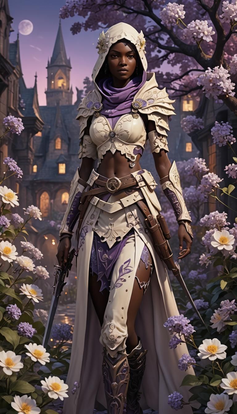 May Flower Assassin in Detailed Matte Painting