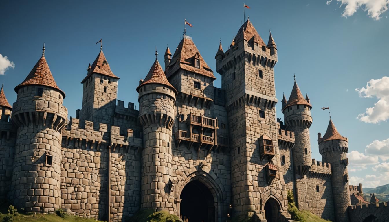 Medieval Castle Gate in Photorealistic Style