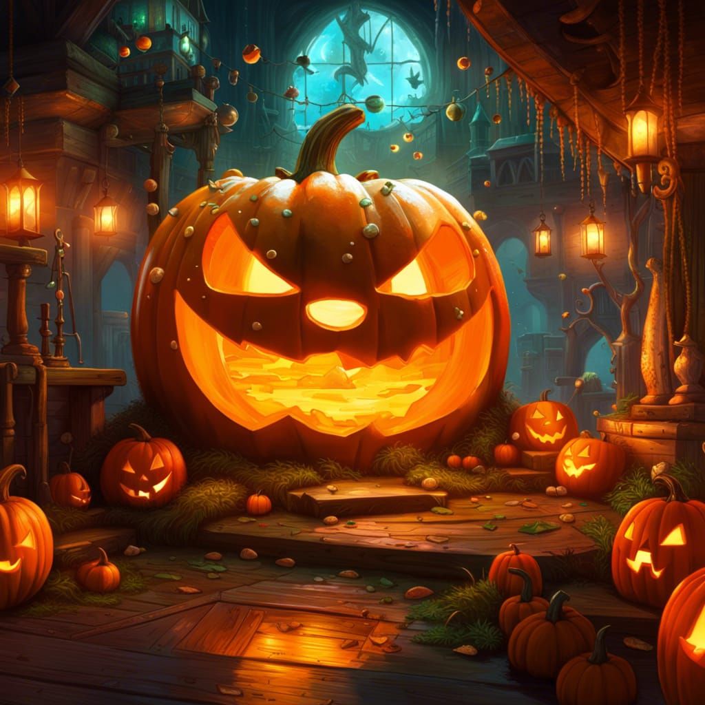 Magical World Inside Halloween Pumpkin