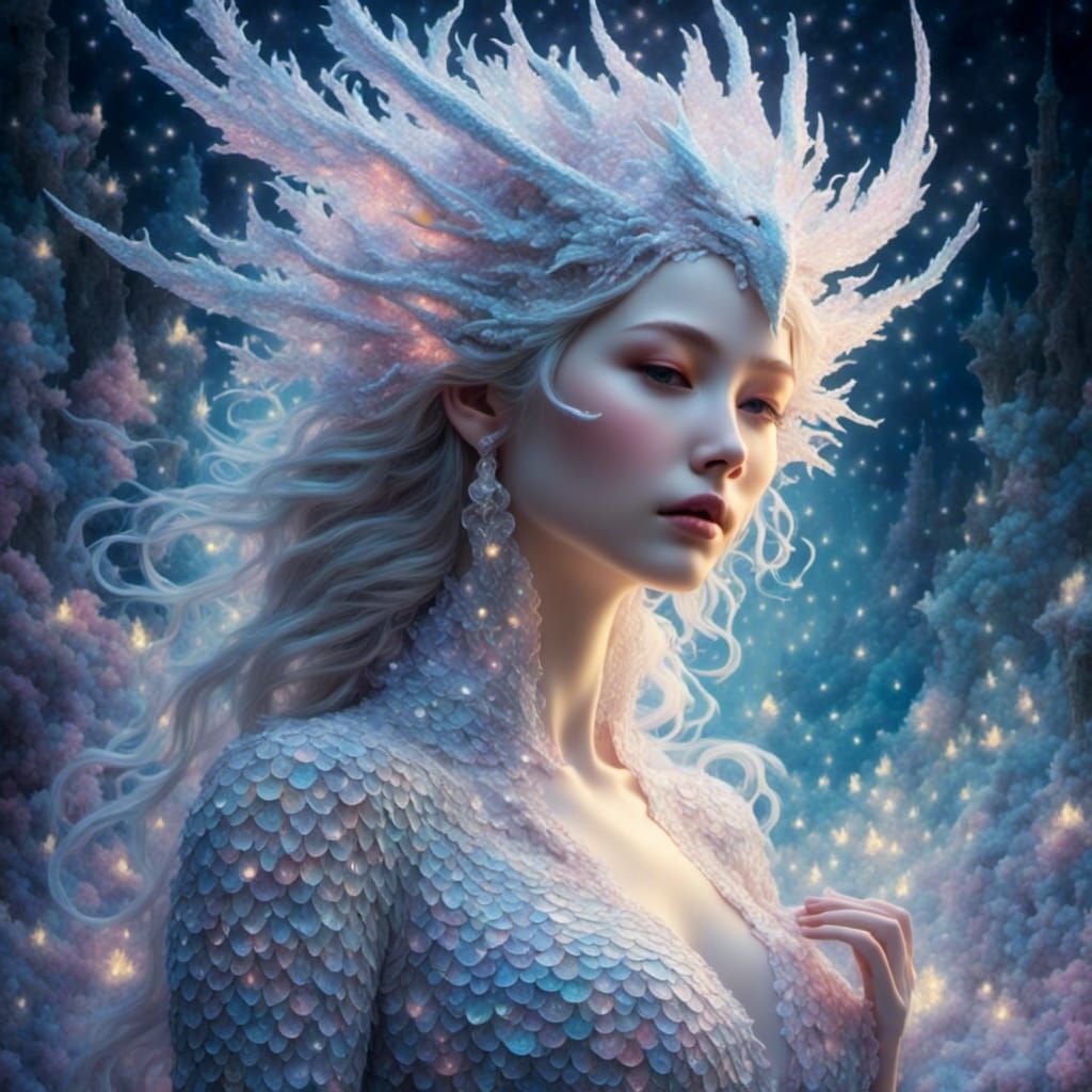 sparkling white scales