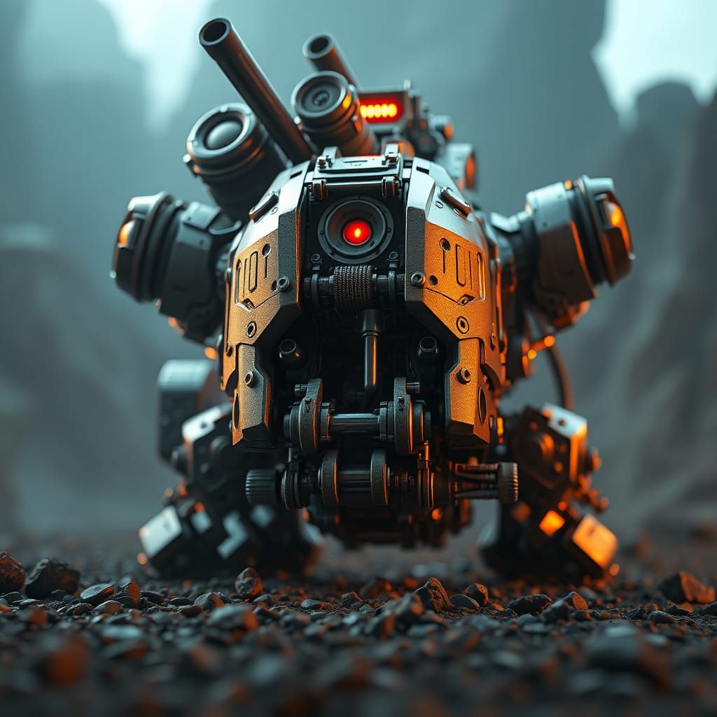 Futuristic Sci-Fi Mech Details in 8K Resolution