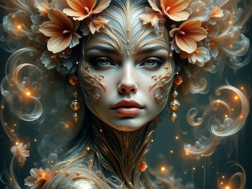 Ethereal Magic Portrait in Hyperrealistic Style