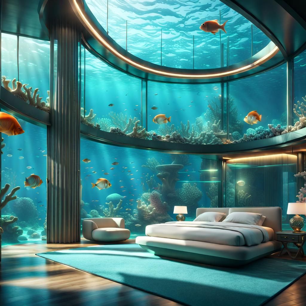 Luxurious Undersea Home in High Quality CGI