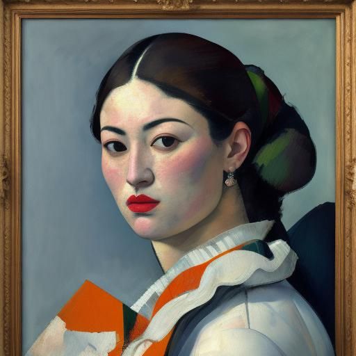 Korean Girls in Neoclassical Portrait Quartet