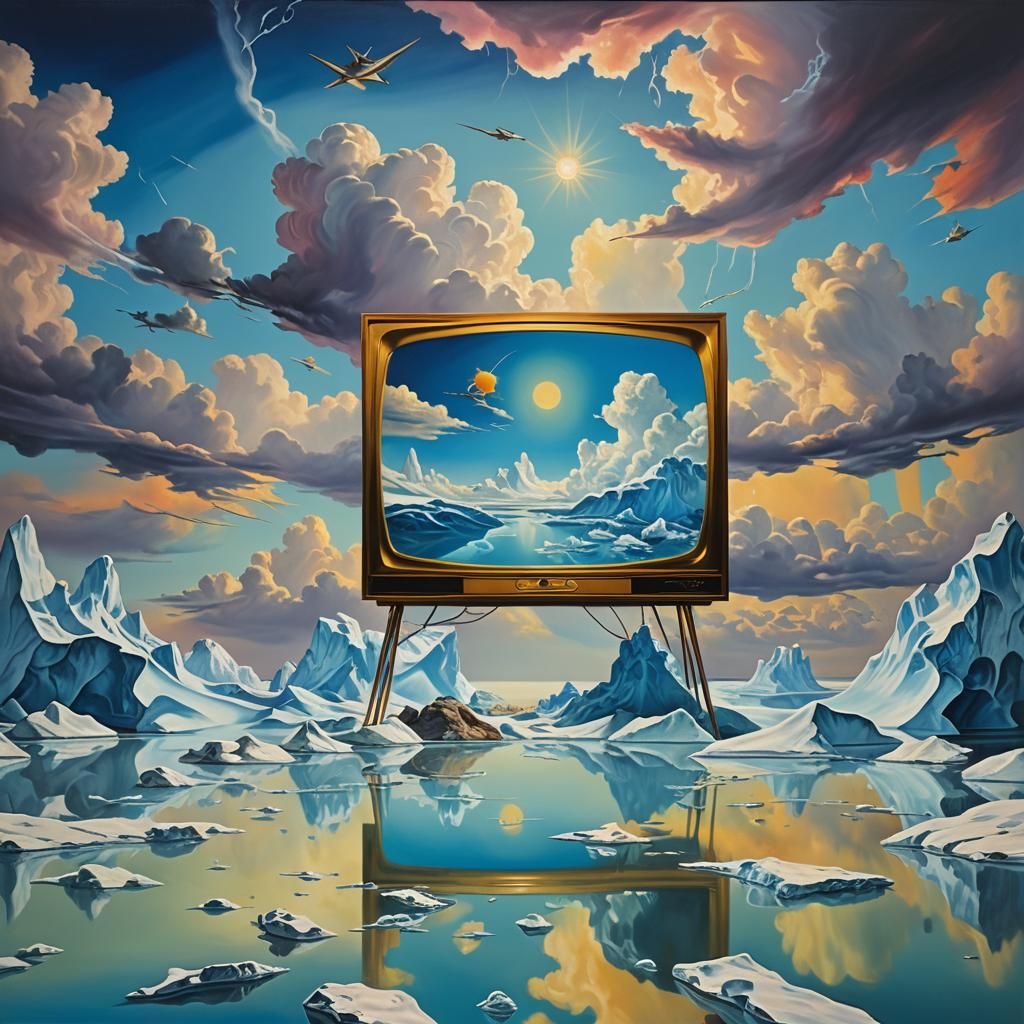 Surreal Clouds and TVs in Magic Realism