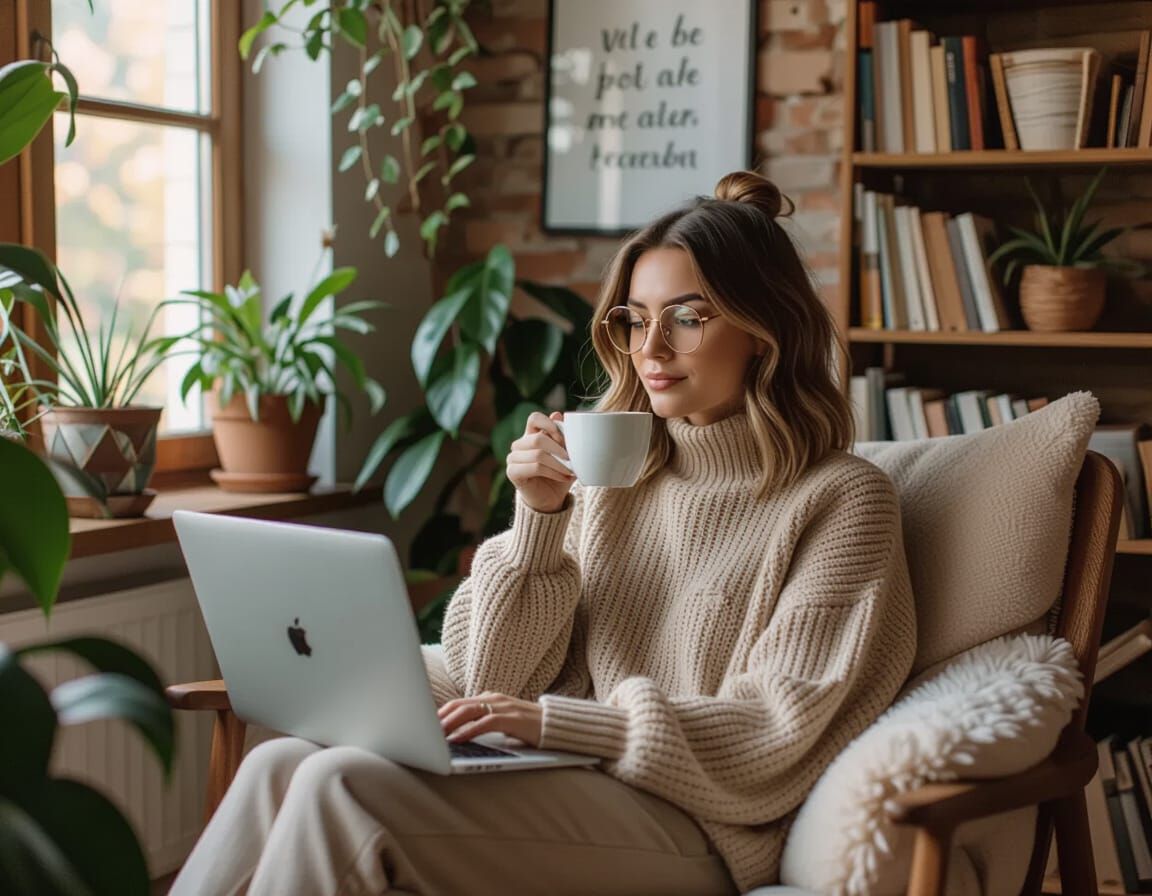 Millennial Cat Lounging in Scandinavian Style