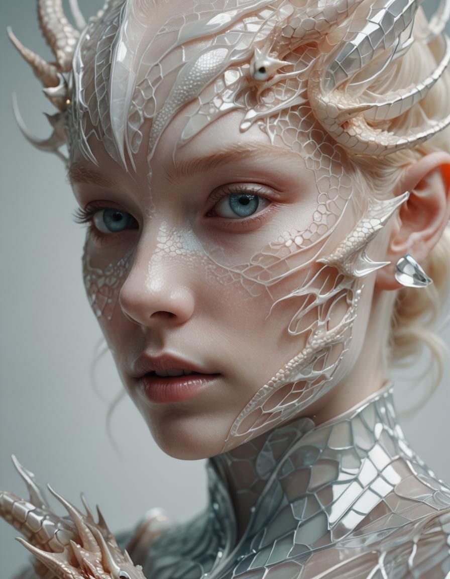 Dragon Fusion in Pop Surrealism Style