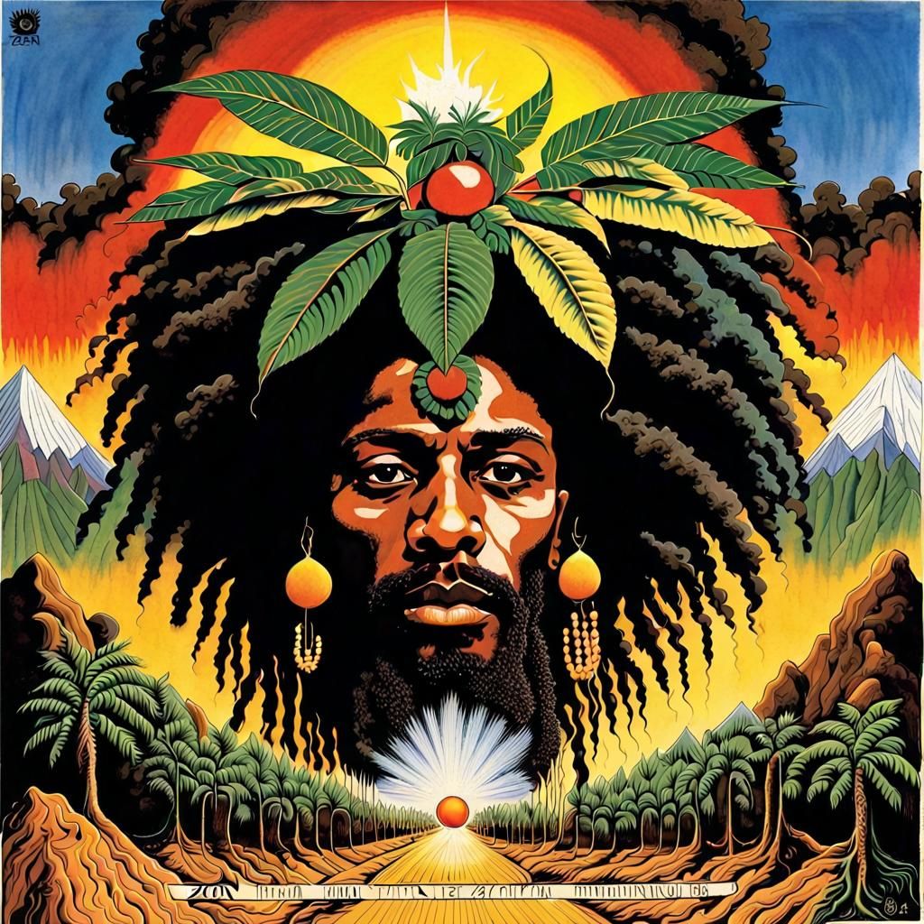 Vintage Reggae Album Cover Art, 1977 Style