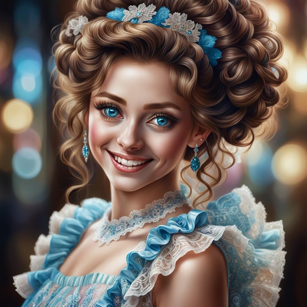 Sweet Girl Portrait in Detailed Realism