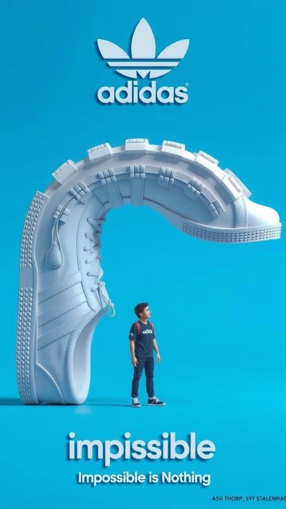 Adidas Surrealist Shoe Sculpture in 3D