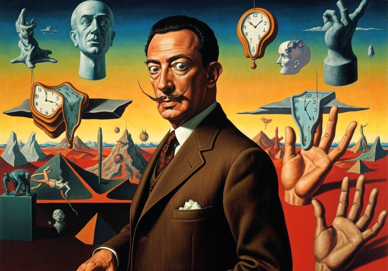 Surrealist Composition in the Style of Dalí